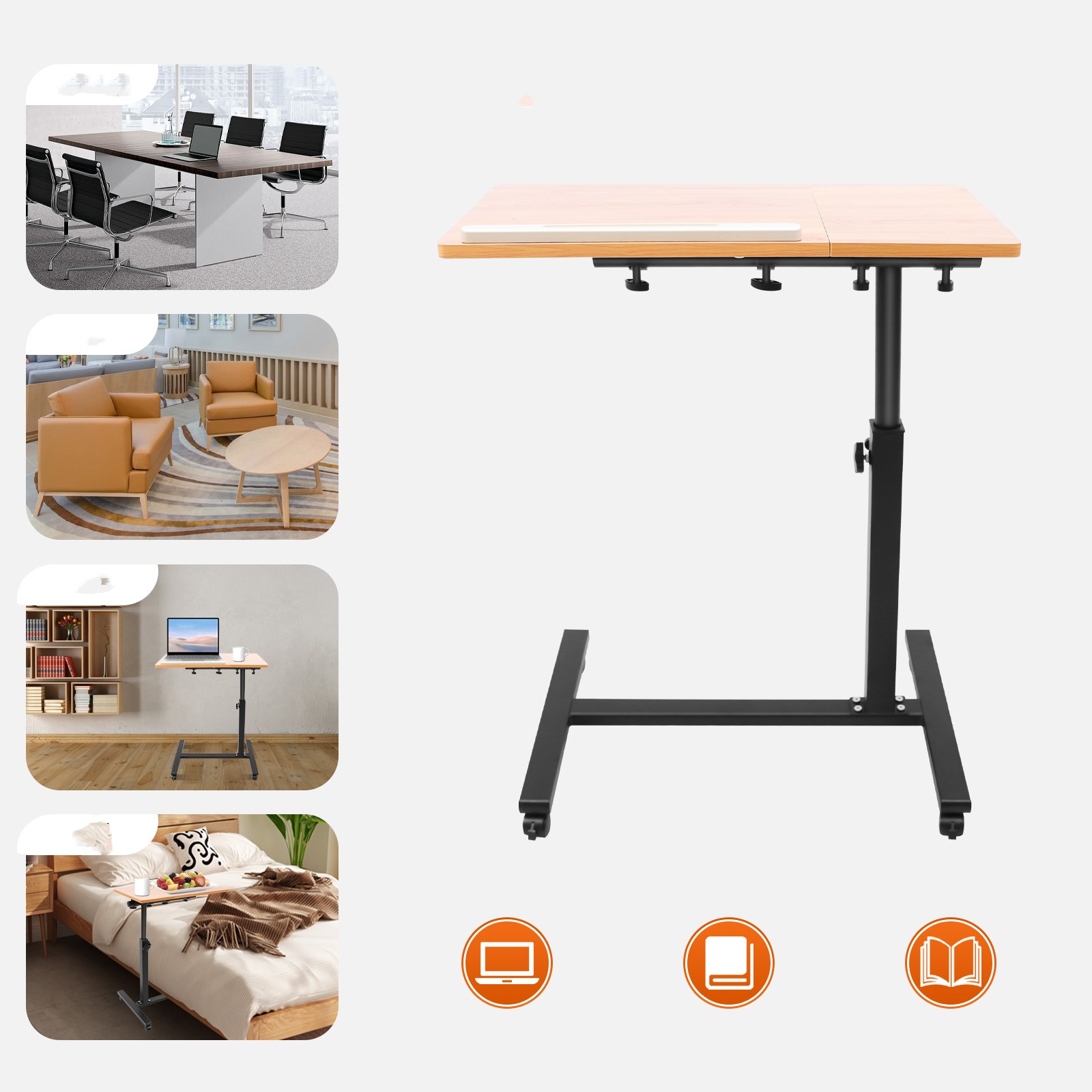 Desk Setup Computer - 모바일 노트북 테이블 조절 가능 360도