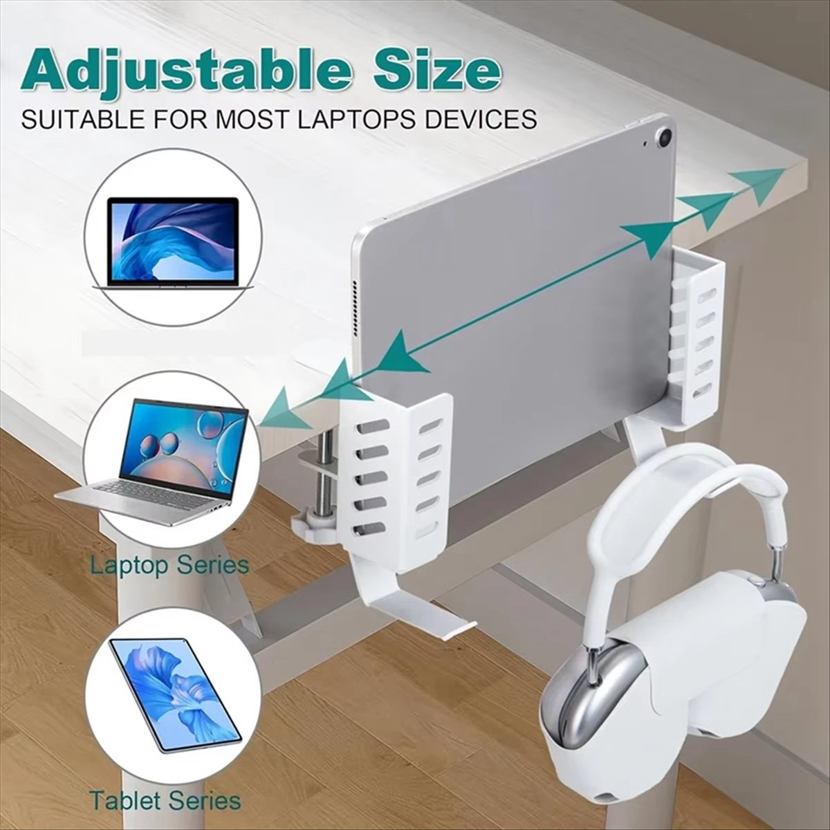 Vertical Laptop Stand - AT42 데스크 사이드 수직형 노트북 스탠드,드릴이