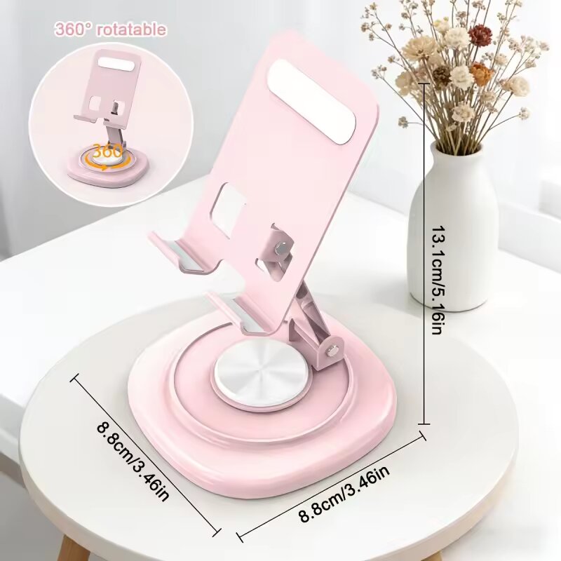 Desk Setup Table - 360도 회전 가능 접이식 데스크탑 휴대폰