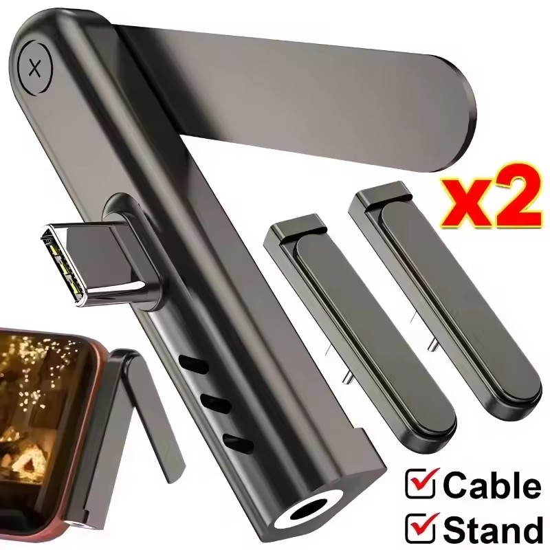 Headphone Hook Under - 2/1PCS 휴대용 USB C 3.5mm 오디오