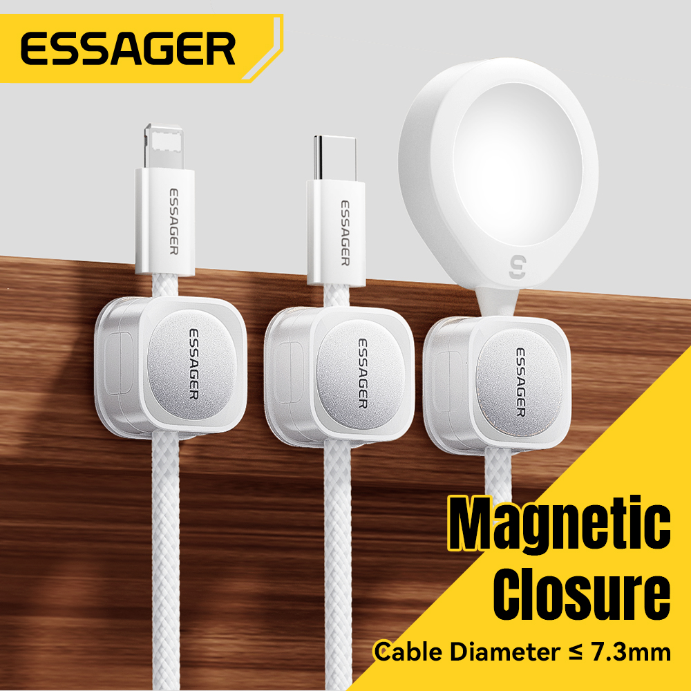 Headphone Hook Under - 에사저 케이블 정리기 3/6개 마그네틱 와이어