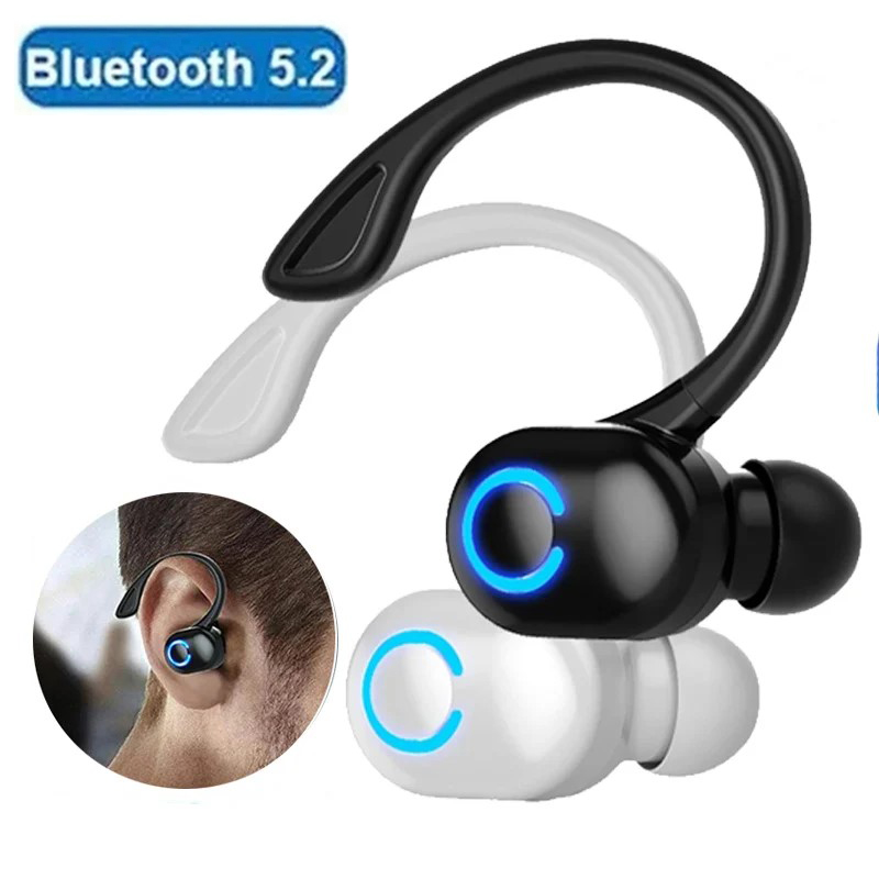 Headphone Hook Under - Bluetooth 5.2 무선 헤드셋 단일 귀고리