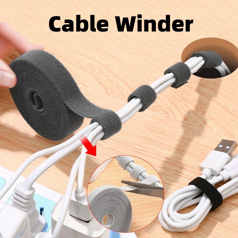 Desk Setup Cable Management - 케이블 정리끈, 찢어지는 케이블 보호대, 휴대폰,