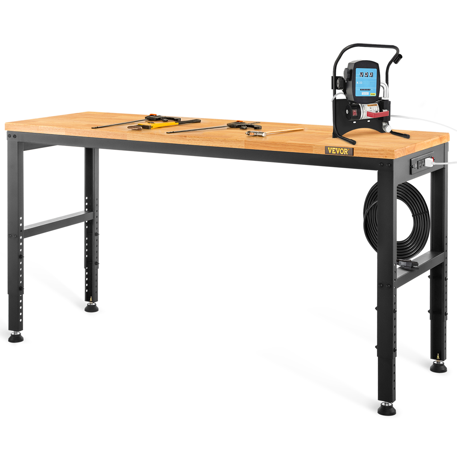 Desk Setup Oak - SucceBuy 72cm 목공 작업대 조정 가능한