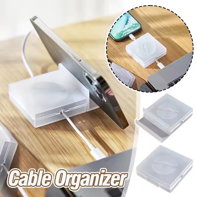 Desk Setup Cable Management - 휴대용 투명 케이블 정리기 코드 관리