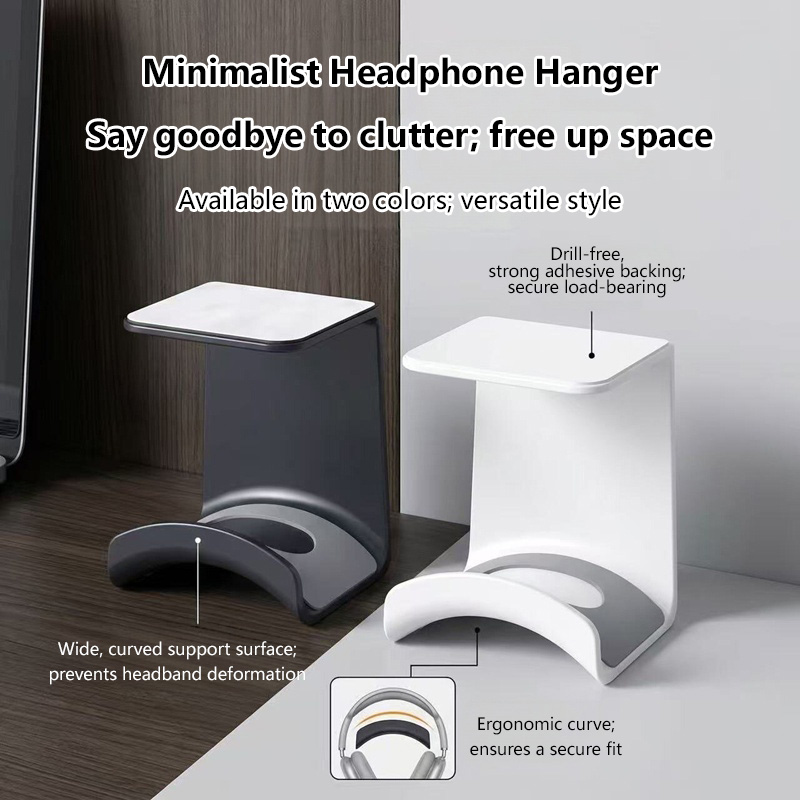범용 헤드폰 스탠드 접착식 플라스틱 벽걸이형 헤드셋 거 - Headphone Hook Under 리뷰 및 가격