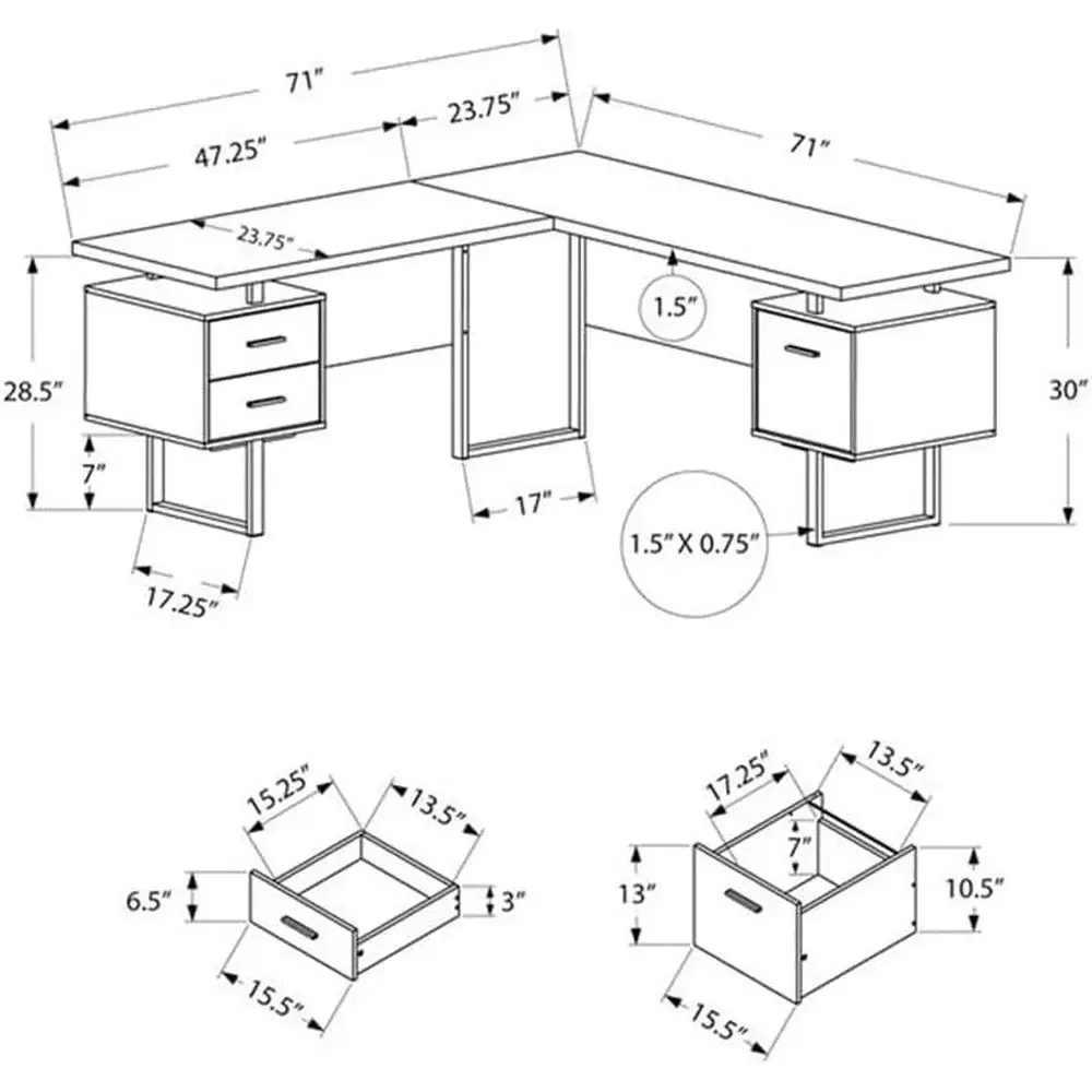 홈 오피스용 수납공간이 있는 L자형 70 컴퓨터 책상, - Desk Setup Computer 리뷰 및 가격