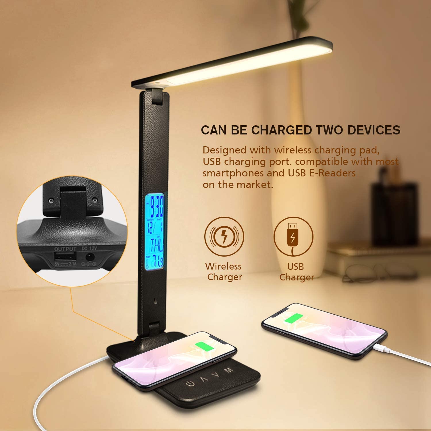 LAOPAO 10W QI 무선 충전 LED 책상 램프  - Desk Setup Computer 리뷰 및 가격