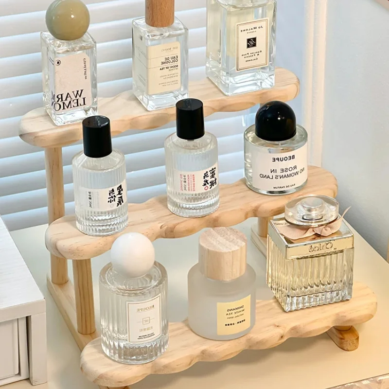 3 계층 디스플레이 순수 단단한 나무 그림 디스플레이  - Desk Setup Wood 리뷰 및 가격