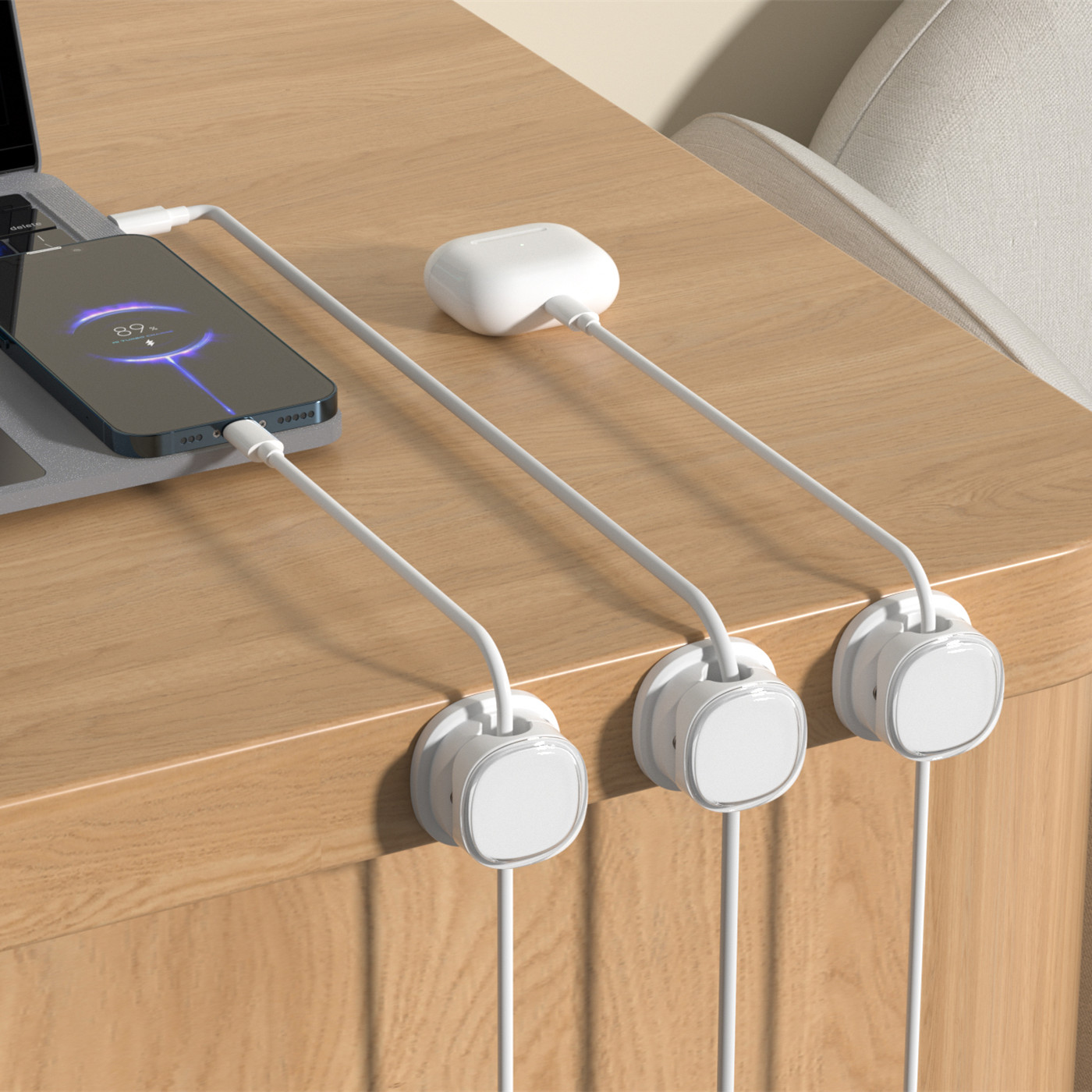 3/6/8/12PCS 마그네틱 케이블 클립, 조정 가능 - Desk Setup Cable Management 리뷰 및 가격