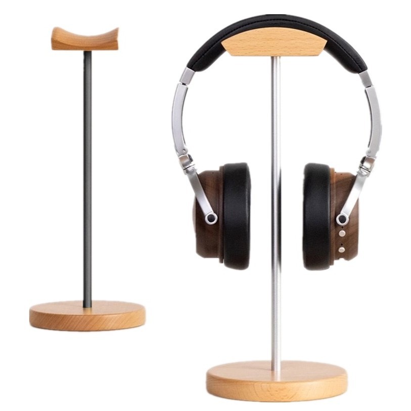 블랙 월넛 우드 & 알루미늄 헤드폰 스탠드, 내추럴 월 - Desk Setup Wood 리뷰 및 가격