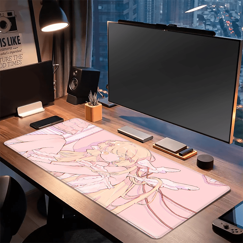 귀여운 천사 소녀 마우스 패드 대형 미끄럼 방지 고무  - Desk Setup Rug 리뷰 및 가격