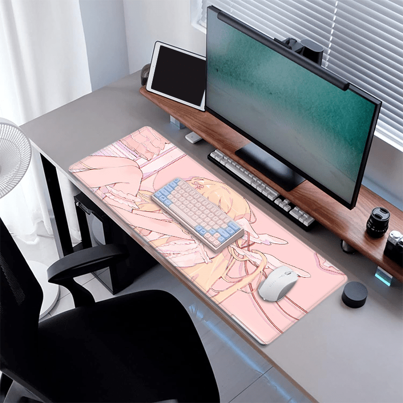 귀여운 천사 소녀 마우스 패드 대형 미끄럼 방지 고무  - Desk Setup Rug 리뷰 및 가격
