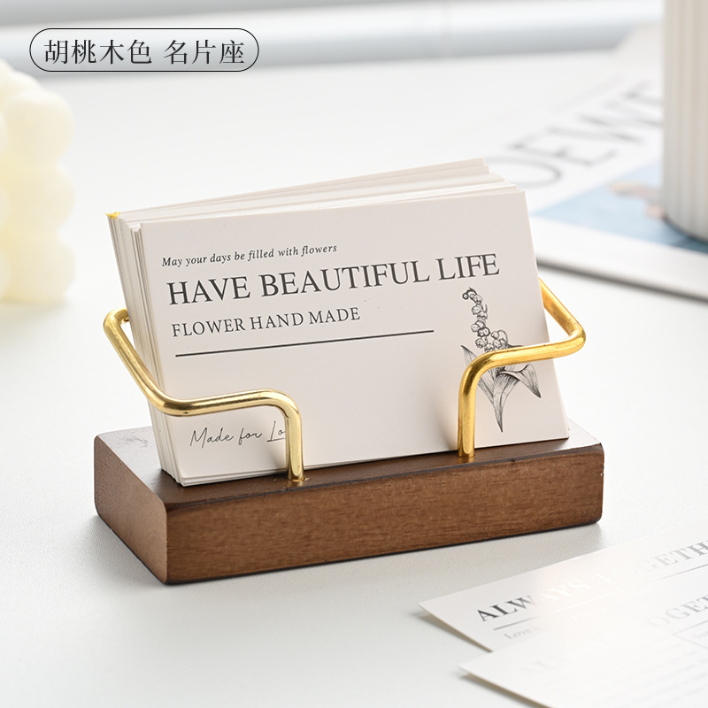 나무 명함꽂이 금속 데스크탑 카드 디스플레이 스탠드 사 - Desk Setup Wood 리뷰 및 가격