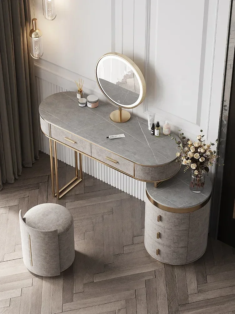 침실 세트 유럽풍 가구 고급 화장대 거울과 스툴이 있는 - Desk Vanity Setup 리뷰 및 가격