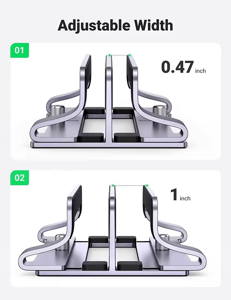 2슬롯 유그린 수직 노트북 스탠드 홀더, 조절 가능한  - Vertical Laptop Stand 리뷰 및 가격