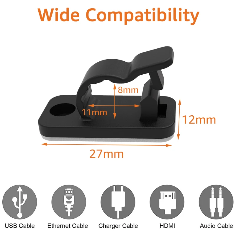 10/50PCS 케이블 정리 클립 케이블 관리 와이어  - Desk Setup Cable Management 리뷰 및 가격