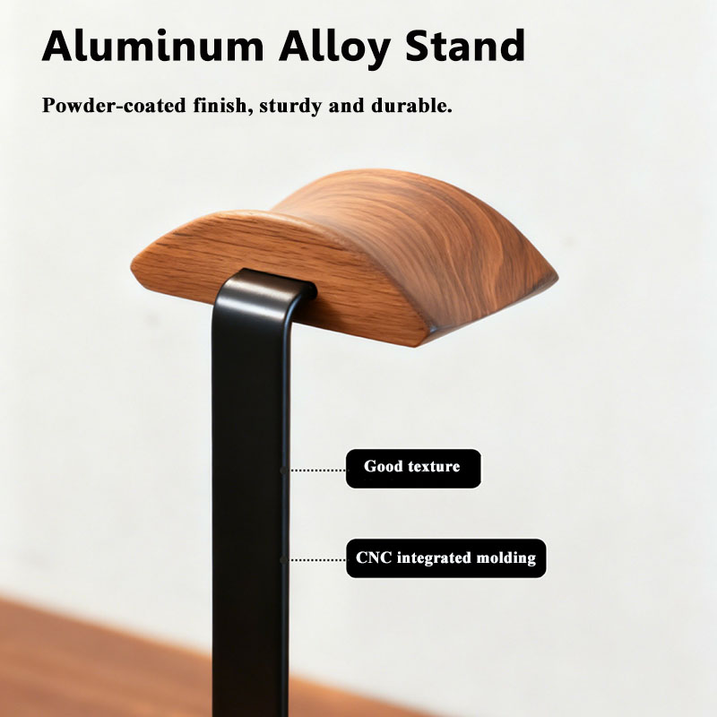 단단한 나무 헤드폰 스탠드 블랙 월넛+알루미늄 합금 게 - Desk Setup Wood 리뷰 및 가격