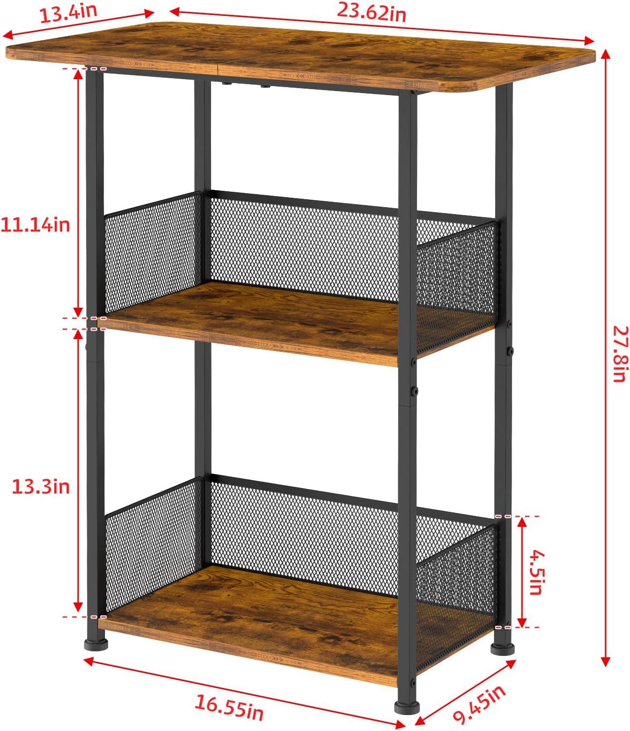 미니 플로어 스탠딩 커피 바 선반, 3단 소형 커피 테 - Desk Setup Wood 리뷰 및 가격