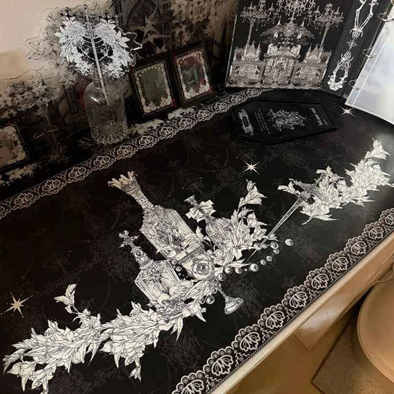 디바인 렐름 고딕 건축 마우스 패드 초대형 다크 블랙  - Desk Setup Rug 리뷰 및 가격