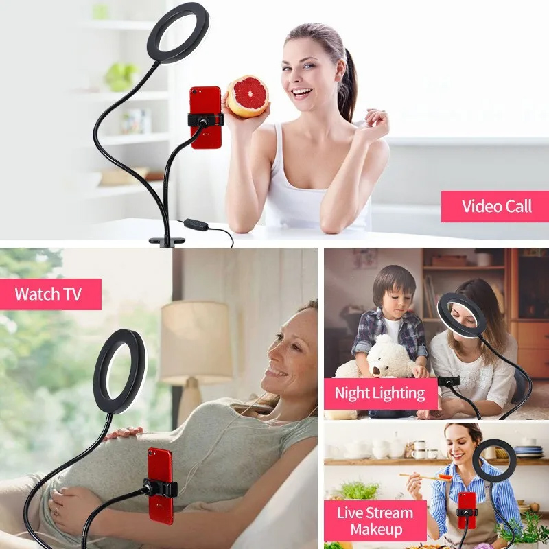 듀얼 조명 Led 링 필 라이트 유연한 USB 링 라이 - Dual Phone Holder 리뷰 및 가격