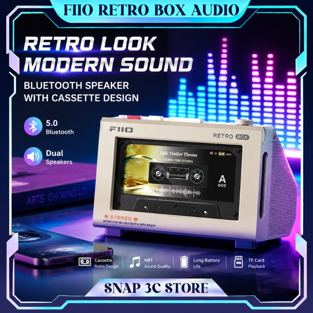 FiiO RETRO BOX 카세트 스타일 블루투스 스테 - Speaker Desk Setup 리뷰 및 가격