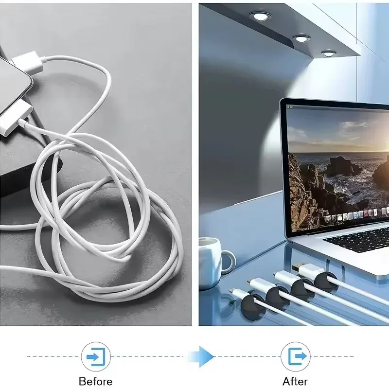 케이블 클립 전화 코드 홀더 USB 데이터 라인 실리콘 - Desk Setup Cable Management 리뷰 및 가격
