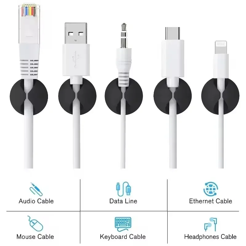 케이블 클립 전화 코드 홀더 USB 데이터 라인 실리콘 - Desk Setup Cable Management 리뷰 및 가격