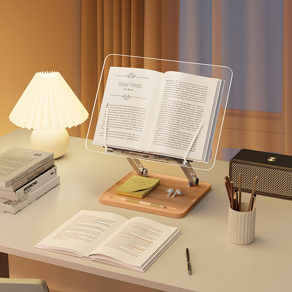 가벼운 투명 아크릴이 포함된 나무 독서대 다기능 리프팅 - Desk Setup Wood 리뷰 및 가격