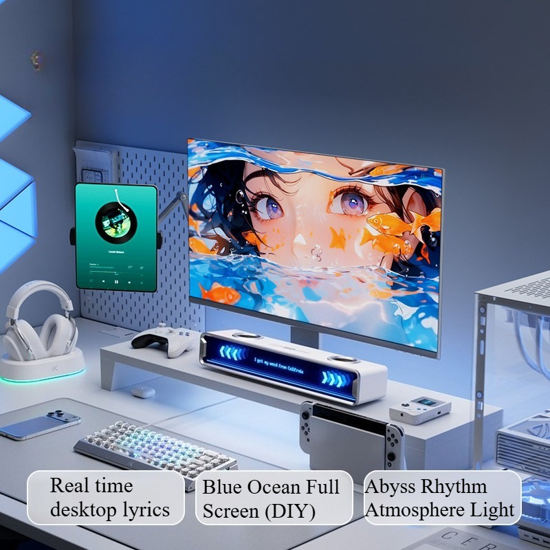 K20 GT 전체 화면 서브타이틀 스피커 맞춤형 RGB - Speaker Desk Setup 리뷰 및 가격