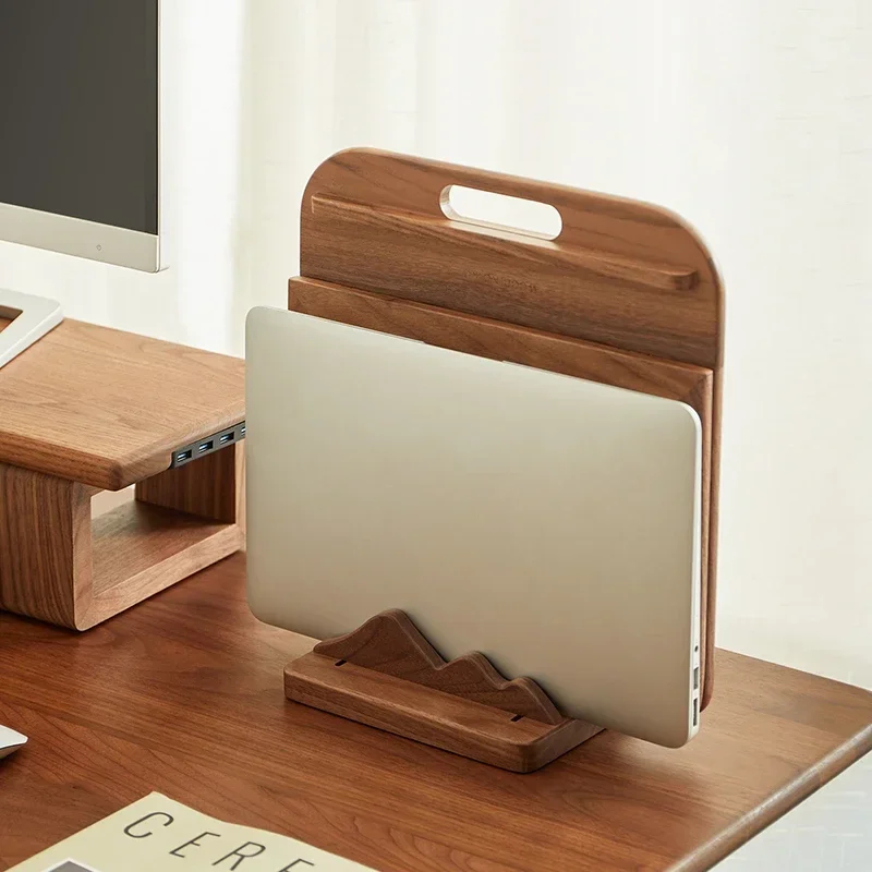 맞춤형 나무 노트북 스탠드 수직 보관대 원목 월넛 베이 - Vertical Laptop Stand 리뷰 및 가격