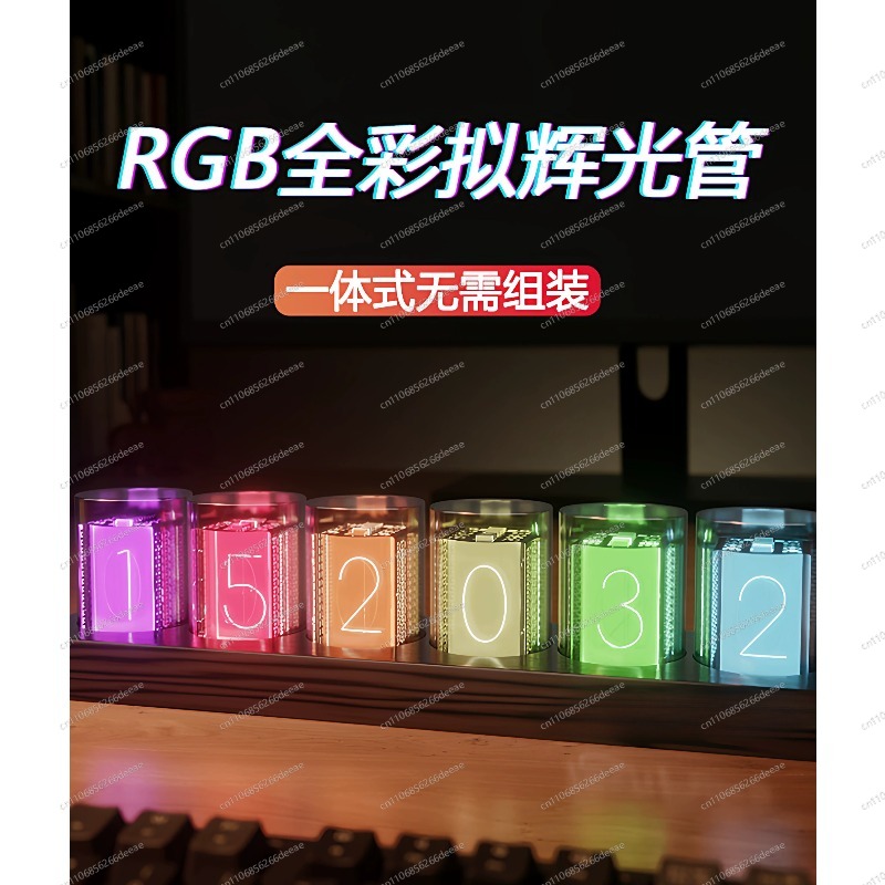 창의적인 DIY LED 글로우 튜브 시계 RGB 데스크 - Desk Setup Youtube 리뷰 및 가격