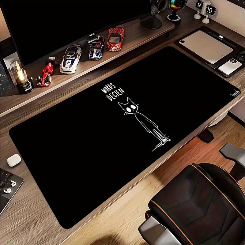 재미있는 스케치 고양이 문구가 있는 데시엔 블랙 확장형 - Desk Setup For Work 리뷰 및 가격