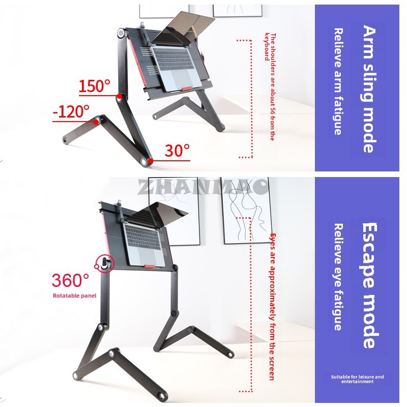 침대 위에 누워 있음, 노트북 책상, 접이식 태블릿 스 - Desk Setup Computer 리뷰 및 가격