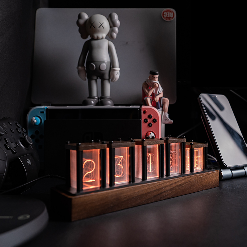 RGB 시뮬레이션 닉시 튜브 시계 LED 디지털 데스크 - Desk Setup Youtube 리뷰 및 가격