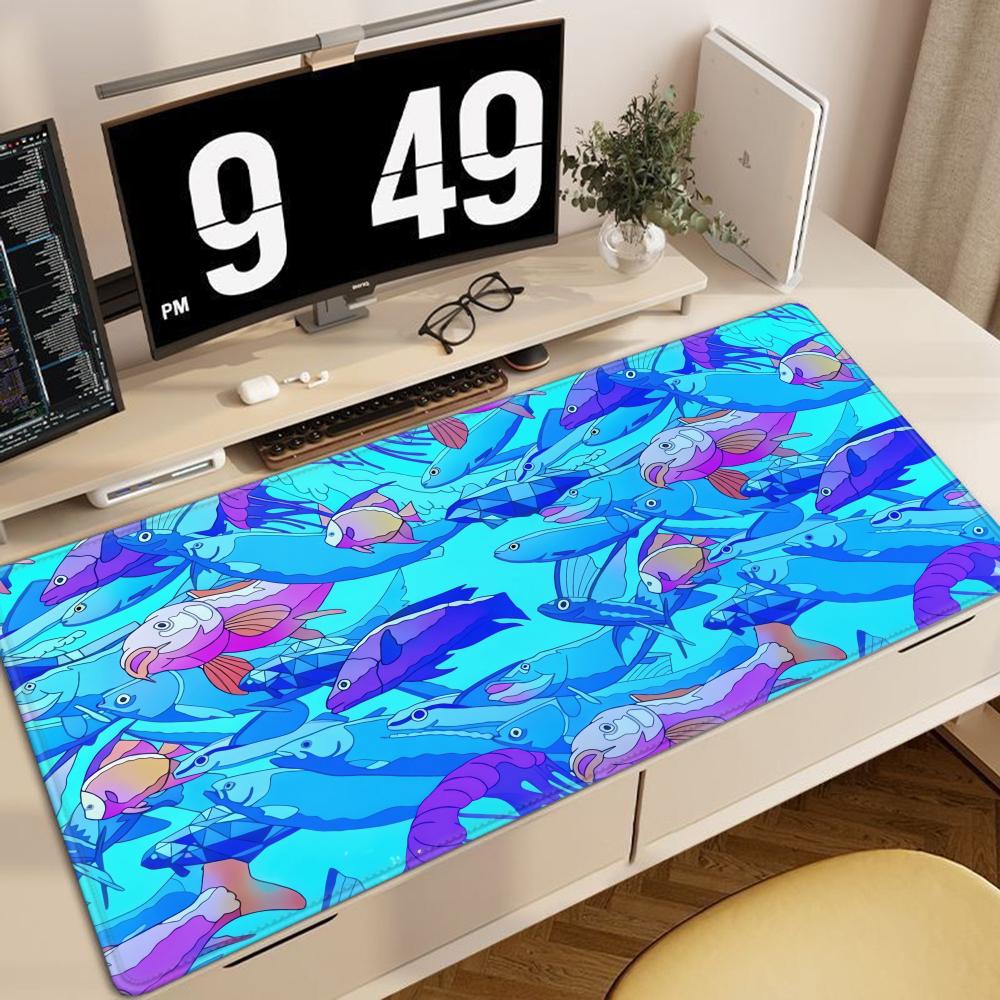 HD 프린팅 물고기 고무 마우스 패드 노트북 사무실 게 - Desk Setup Pegboard 리뷰 및 가격